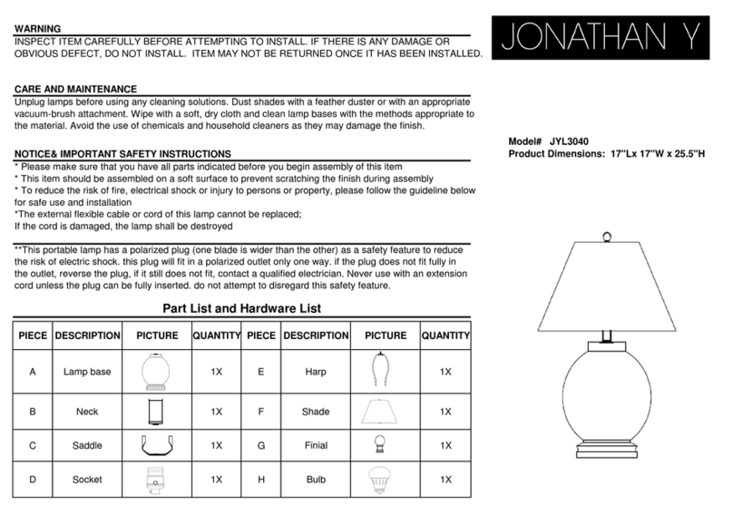 JONATHAN Y JYL3040 quick start guide