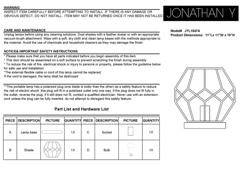 JONATHAN Y JYL1047A User manual JONATHAN Y JYL1047A User manual