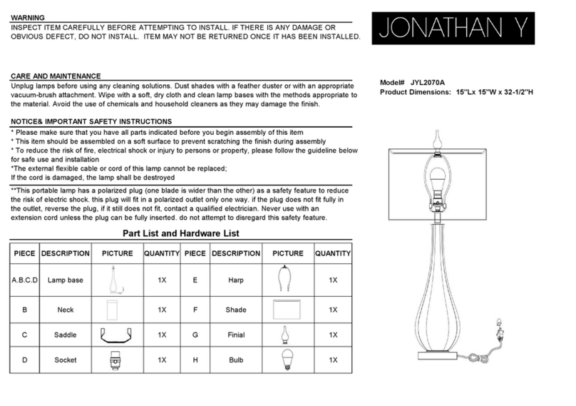 JONATHAN Y JYL2070A User manual JONATHAN Y JYL2070A User manual