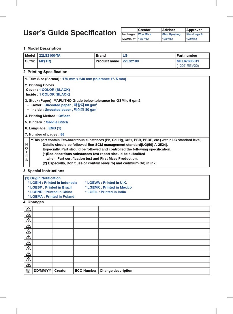 LG 22LS2100-TA User manual
