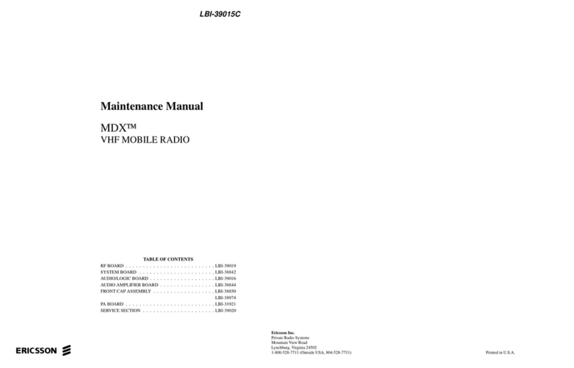 Ericsson MDX LBI-39015C User manual
