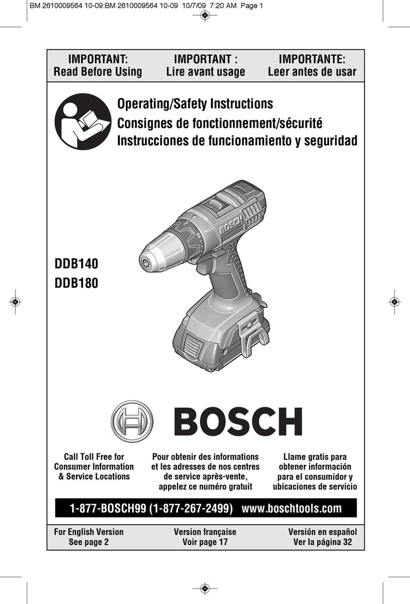 Bosch DDB140 Assembly instructions