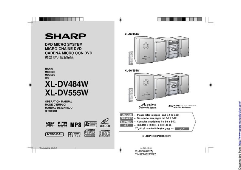 Sharp XL-DV484W User manual