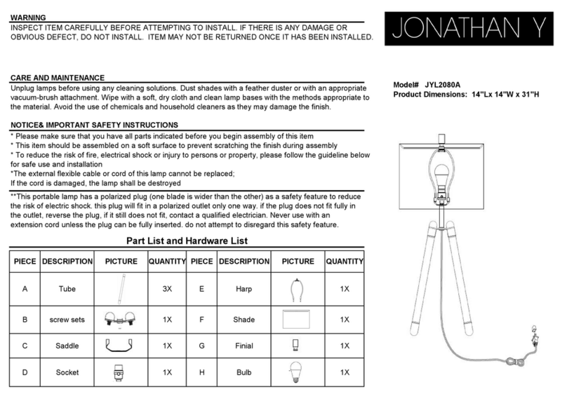 JONATHAN Y JYL2080A User manual JONATHAN Y JYL2080A User manual