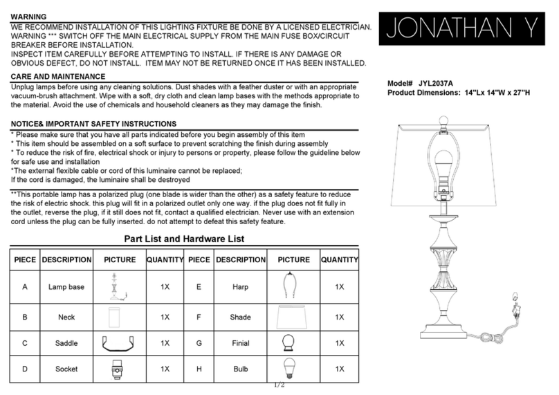 JONATHAN Y JYL2037A Assembly instructions