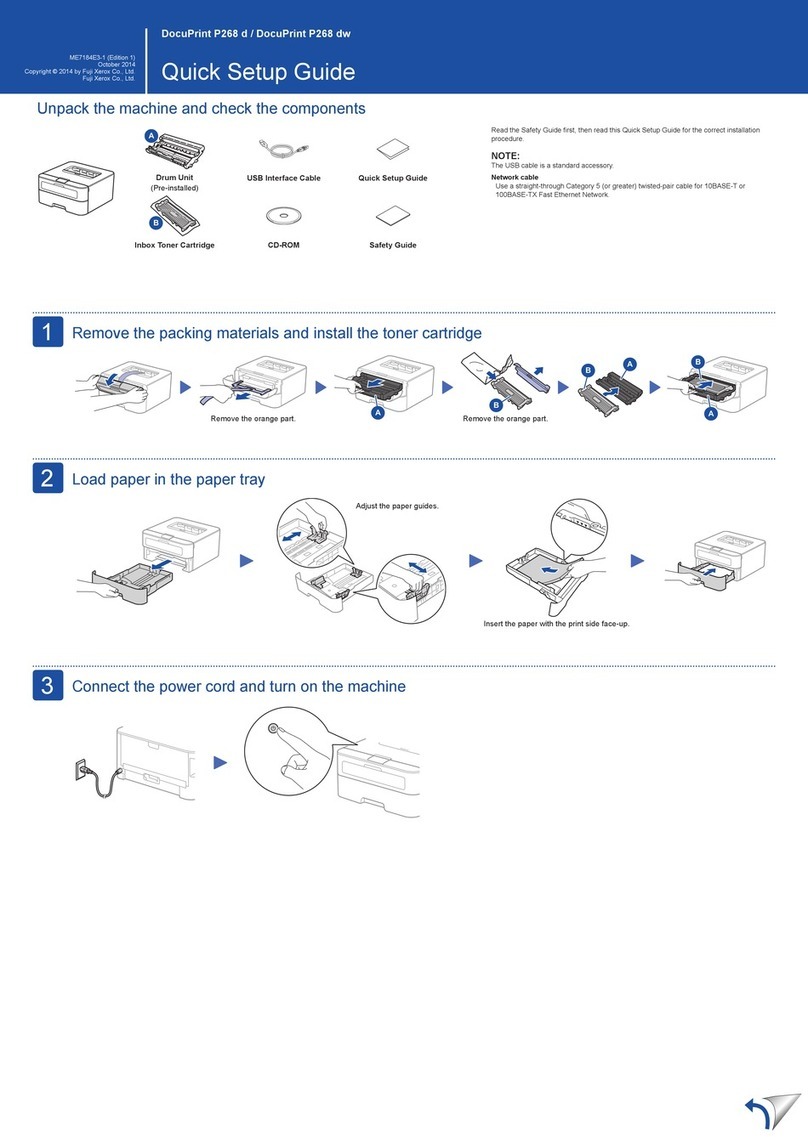 Fuji Xerox DocuPrint P268 d User manual