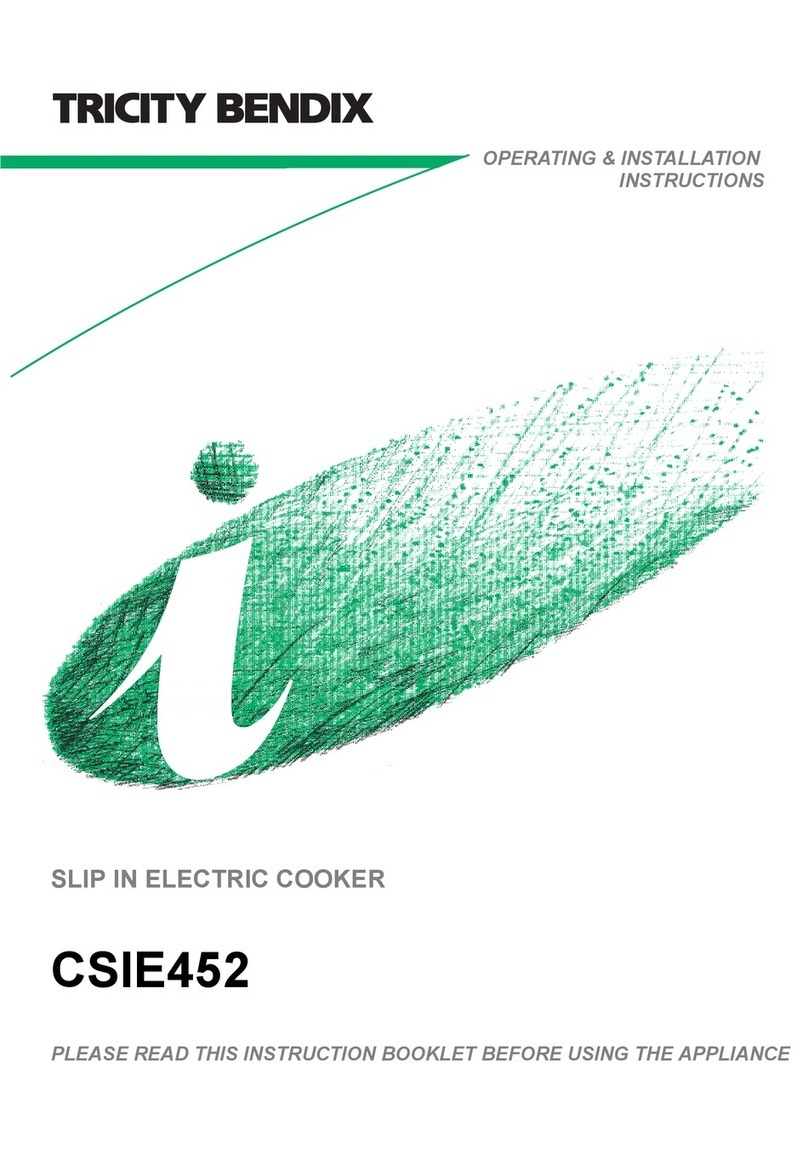 Tricity Bendix CSiE452W Product guide