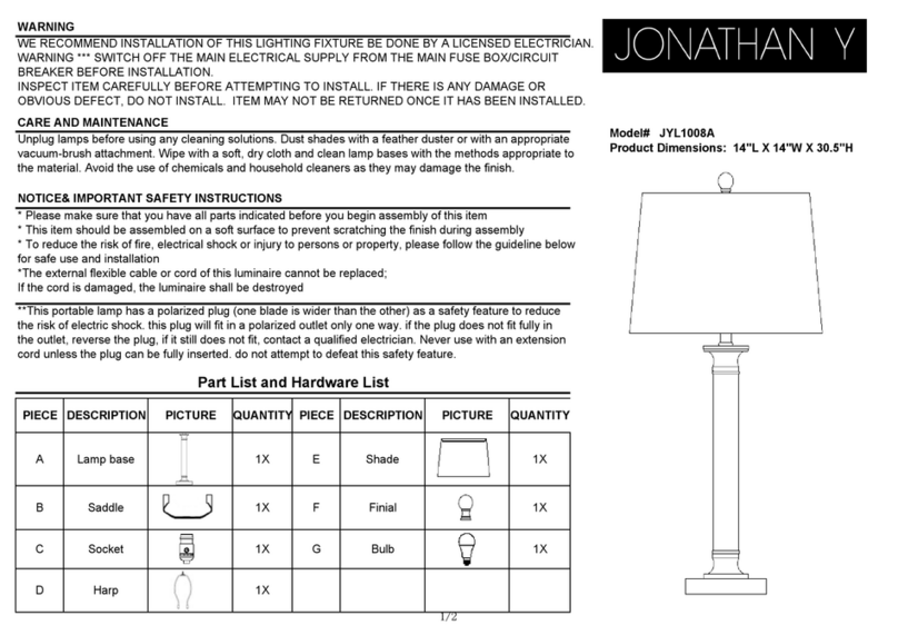 JONATHAN Y JYL1008A quick start guide