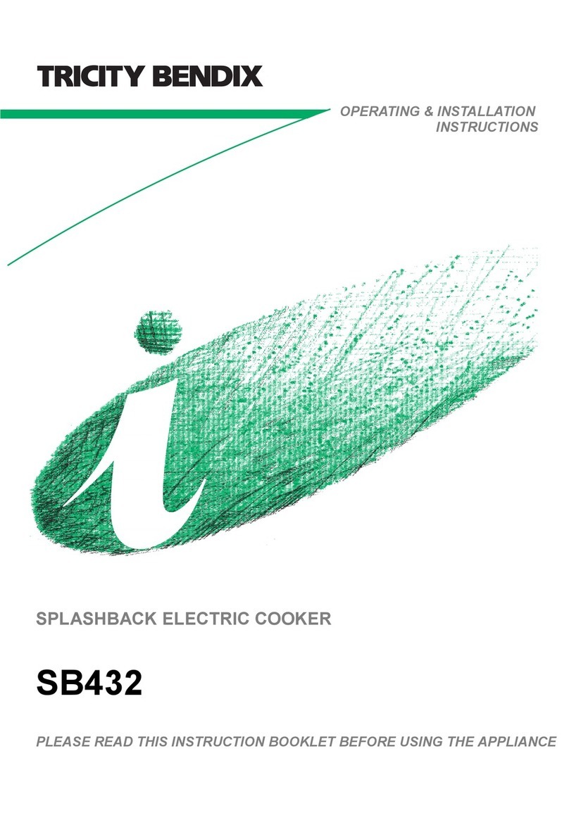 Tricity Bendix SB432C Operating & installation instructions