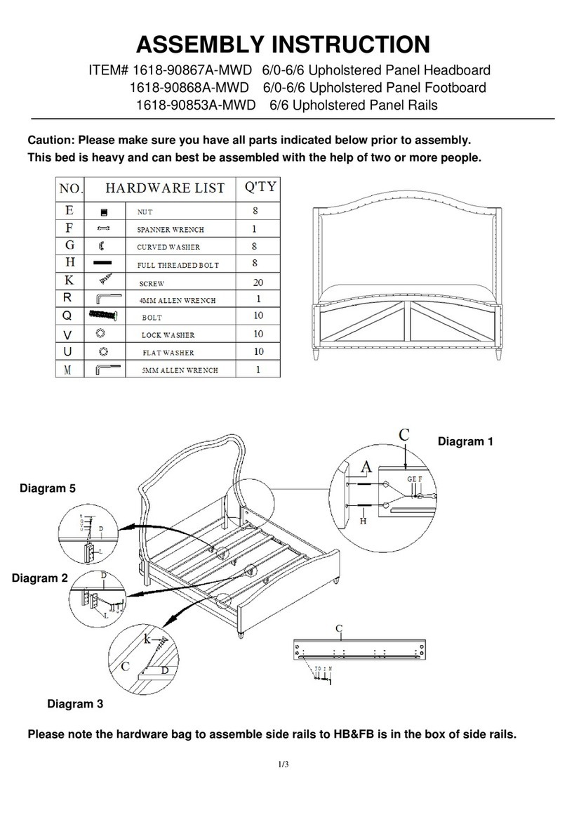 Hooker Furniture 1618-90867A-MWD User manual Hooker Furniture 1618-90867A-MWD User manual