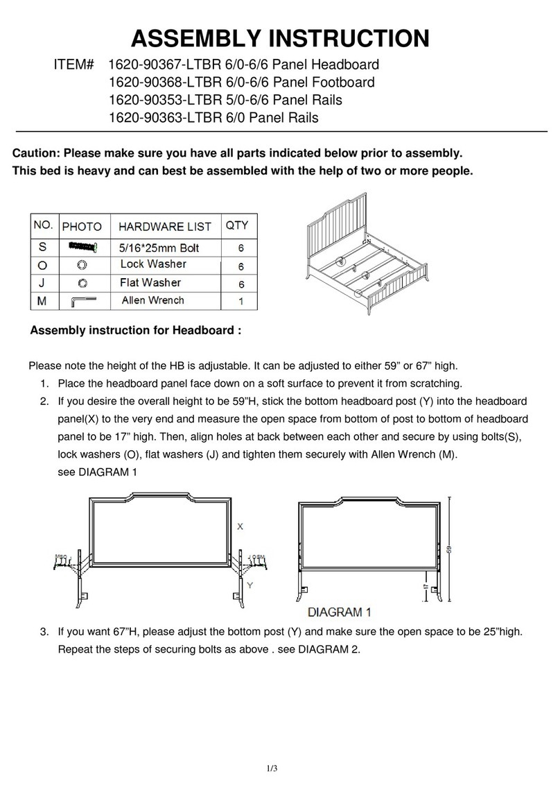 Hooker Furniture 1620-90367-LTBR Assembly instruction Hooker Furniture 1620-90367-LTBR Assembly instruction