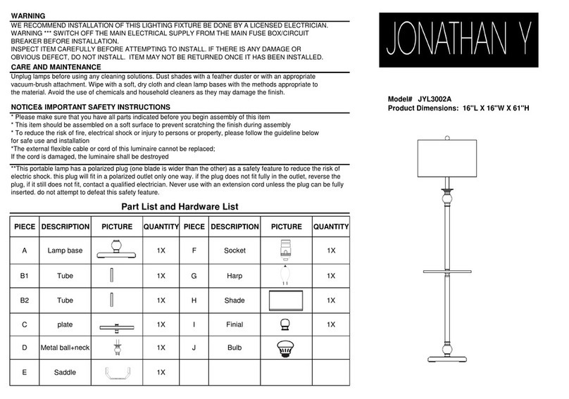 JONATHAN Y JYL3002A quick start guide