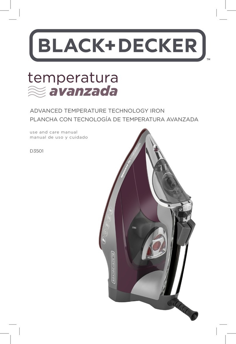BLACK DECKER Temperatura Avanzada D3501 use and care manual BLACK DECKER Temperatura Avanzada D3501 use and care manual