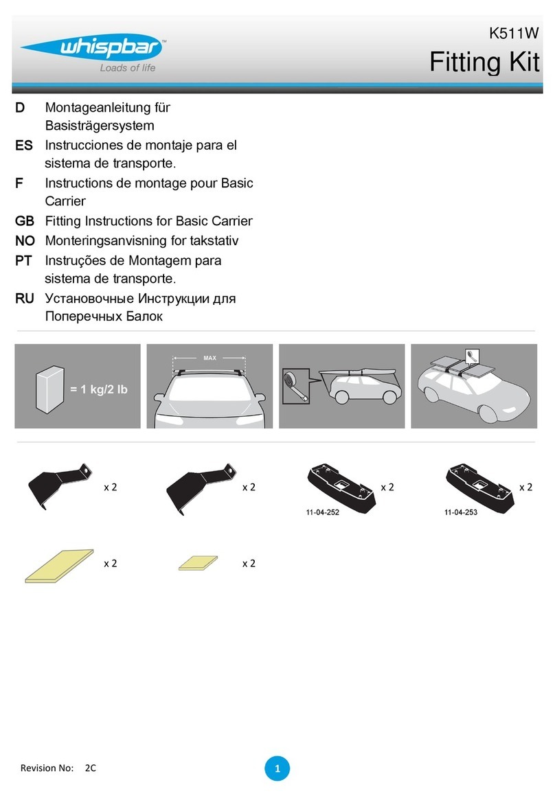 Whispbar K511W Fitting instructions