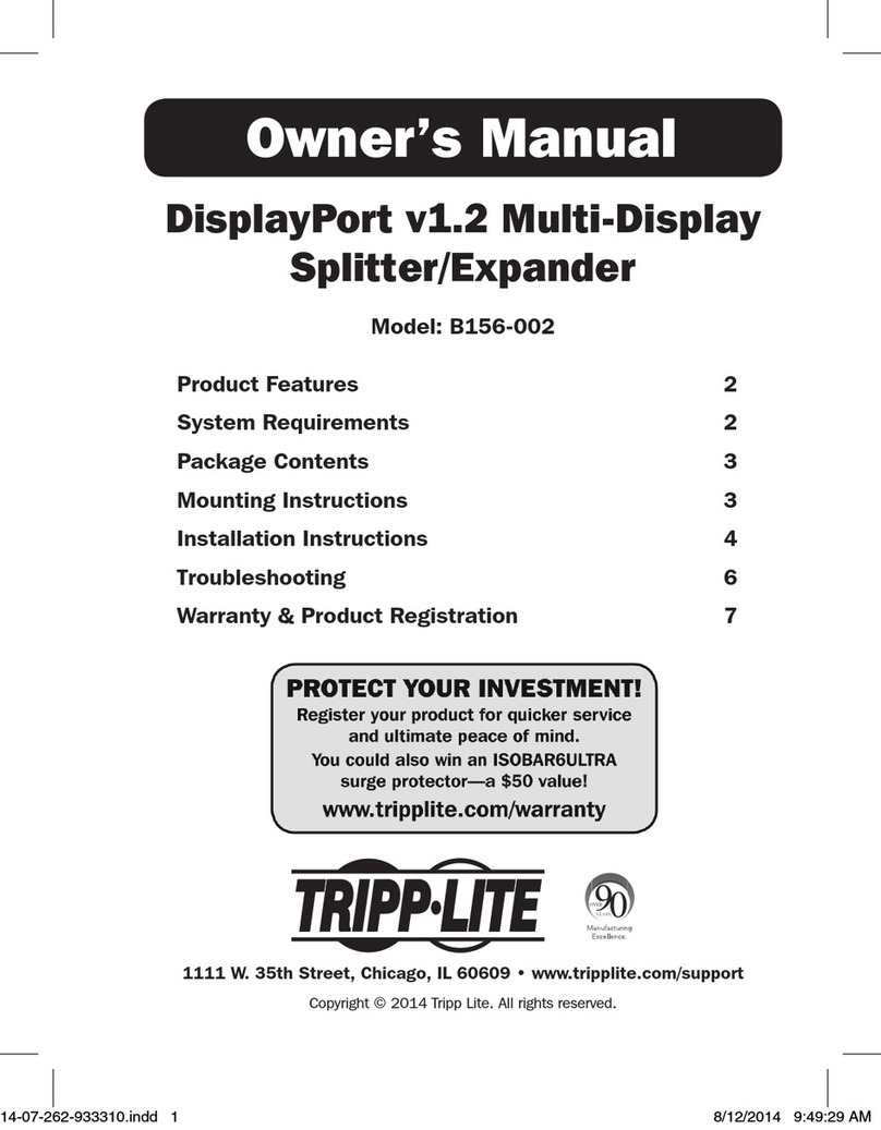 Tripp Lite DisplayPort B156-002 owner's manual