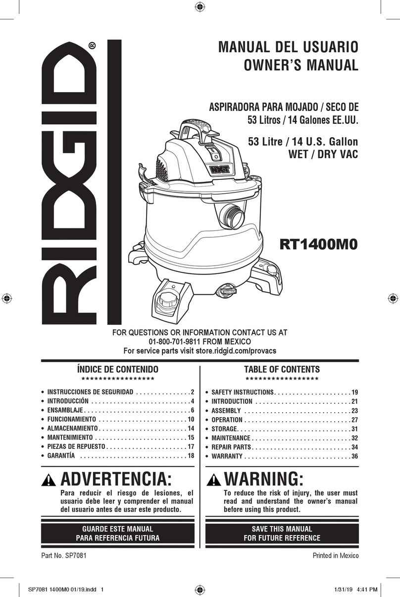 RIDGID RT1400M0 User manual