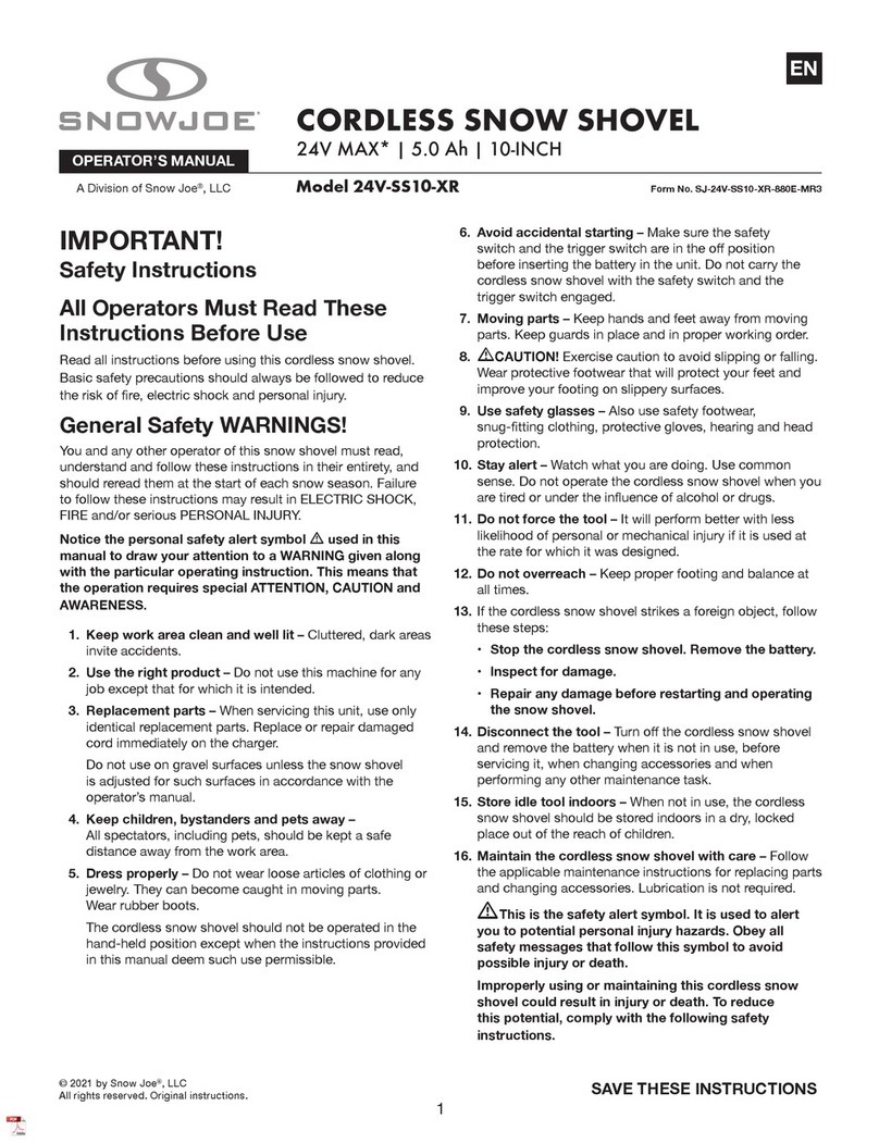 SNOWJOE 24V-SS10-XR User manual