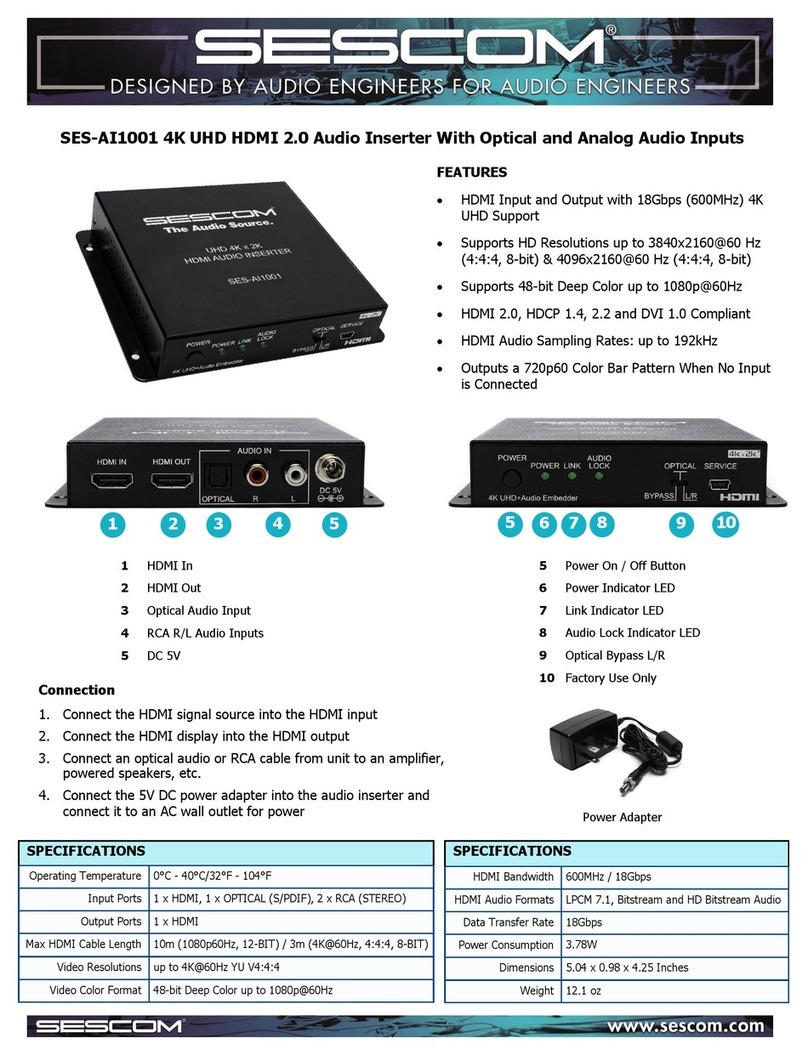 sescom SES-AI1001 quick start guide