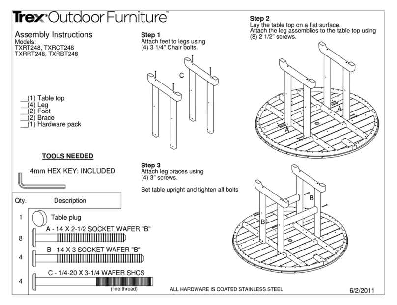 TREX TXRCT248 Assembly instructions
