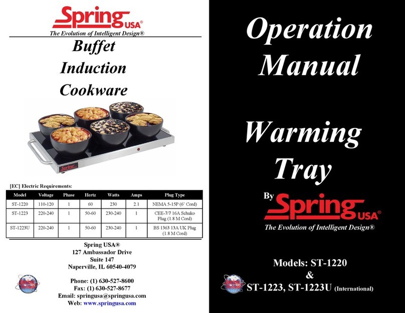 Spring Warming Tray ST-1223 Operation manual