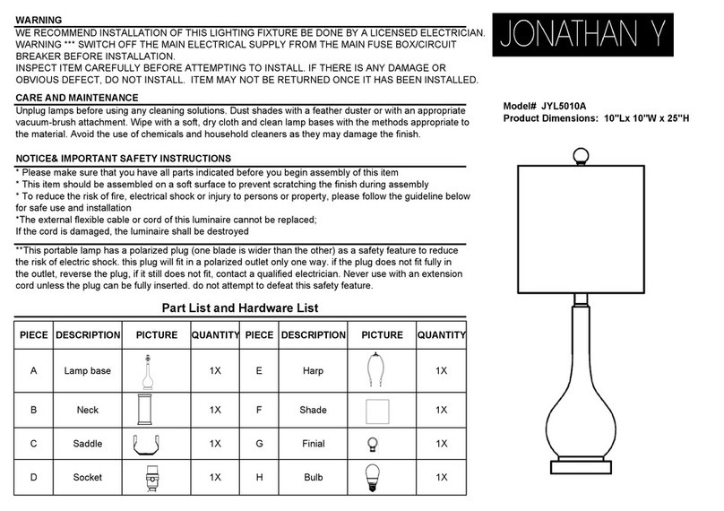 JONATHAN Y JYL5010A quick start guide