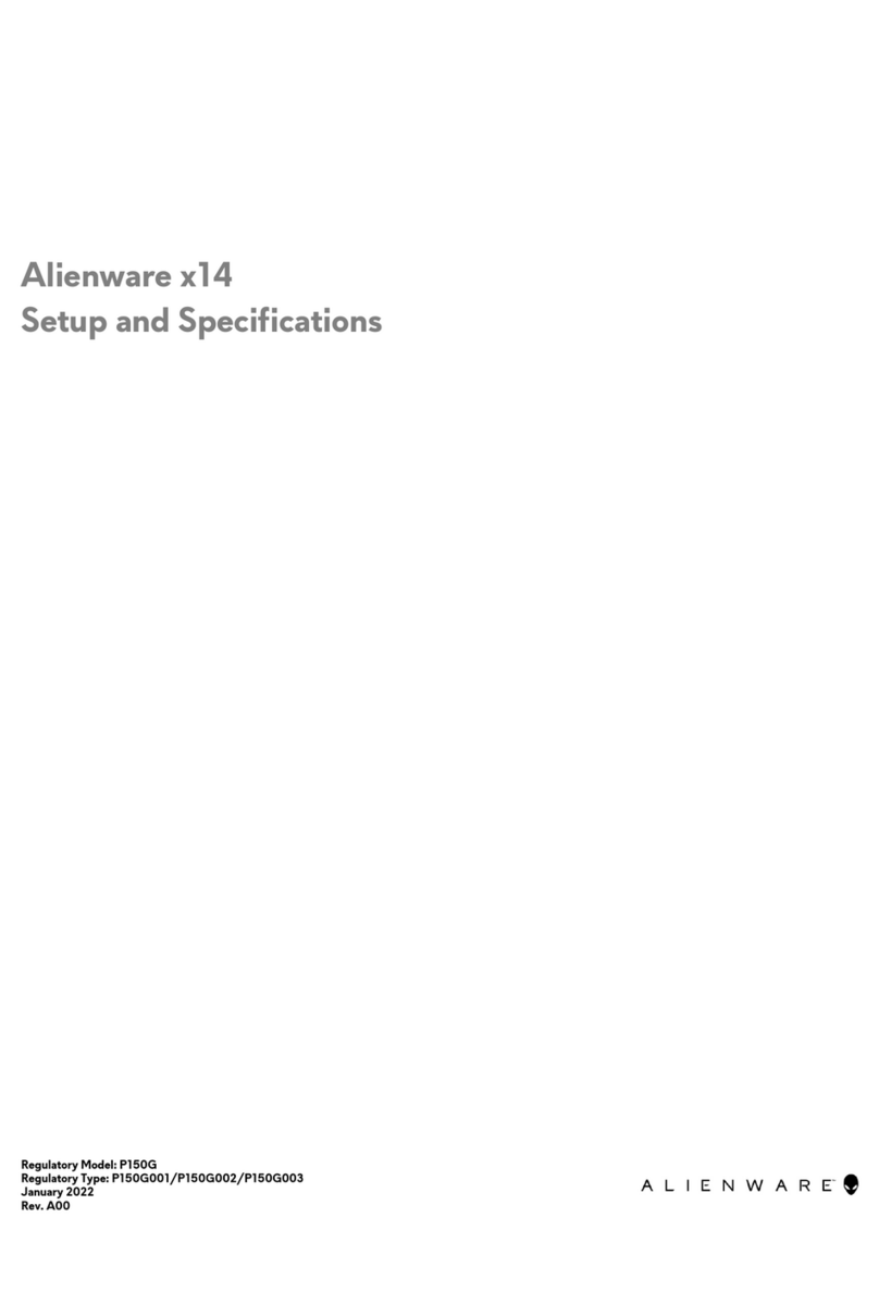 Dell Alienware x14 Operation and maintenance manual