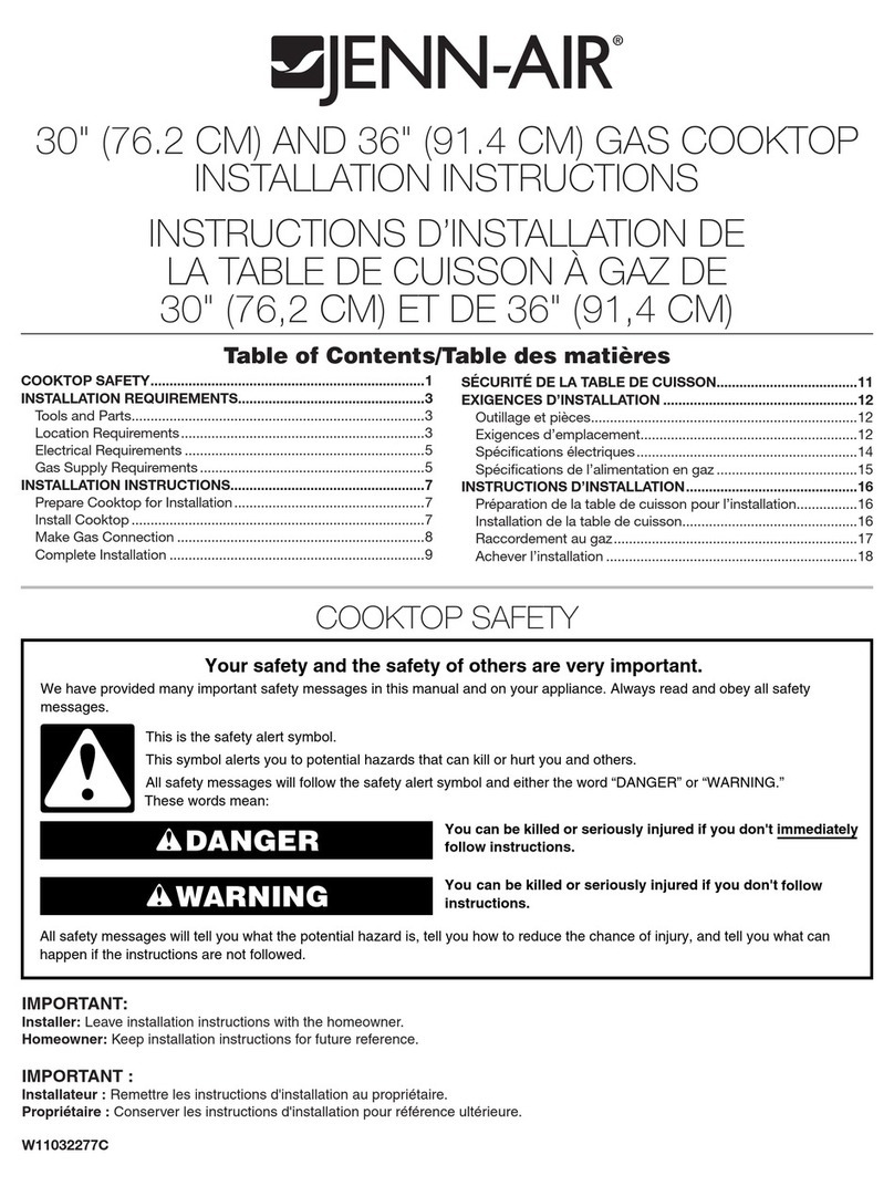Jenn-Air JGC3530GS User manual