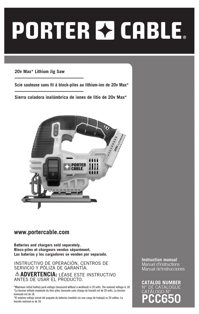 Porter-Cable PCC650B instruction manual