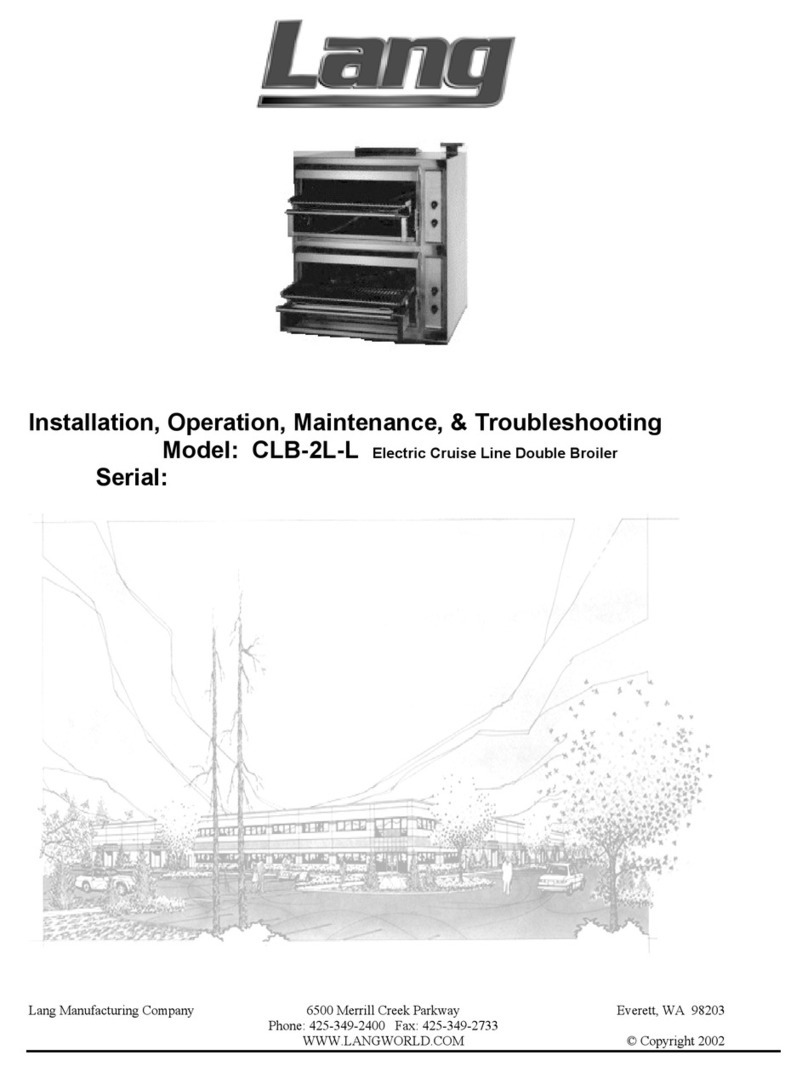 Lang CLB-2L-L Installation, operation, maintenance, & troubleshooting