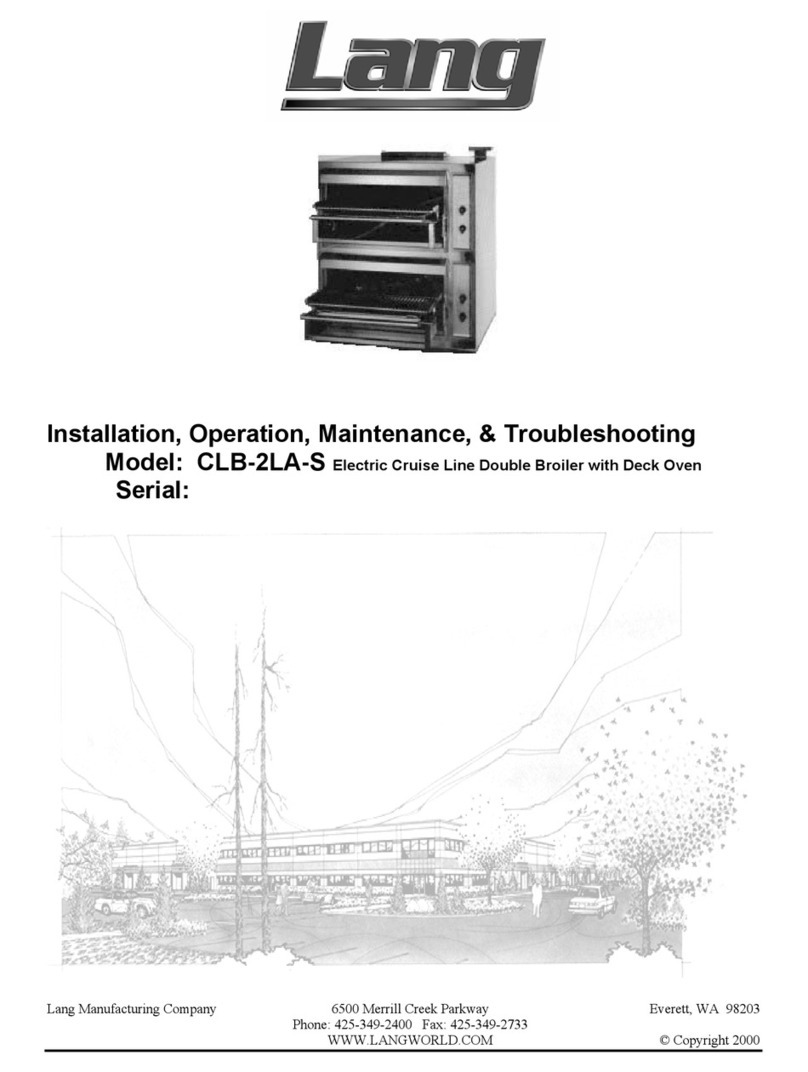 Lang CLB-2LA-S Installation, operation, maintenance, & troubleshooting