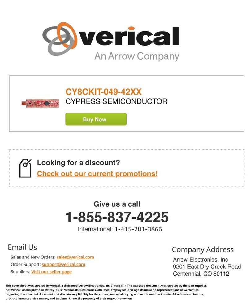 Arrow verical CYPRESS CY8CKIT-049-42 Series Kit Guide Arrow verical CYPRESS CY8CKIT-049-42 Series Kit Guide