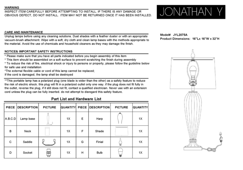 JONATHAN Y JYL2075A User manual