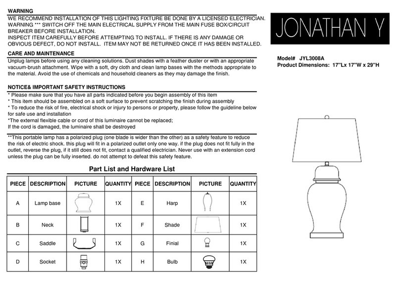 JONATHAN Y JYL3008A User manual JONATHAN Y JYL3008A User manual