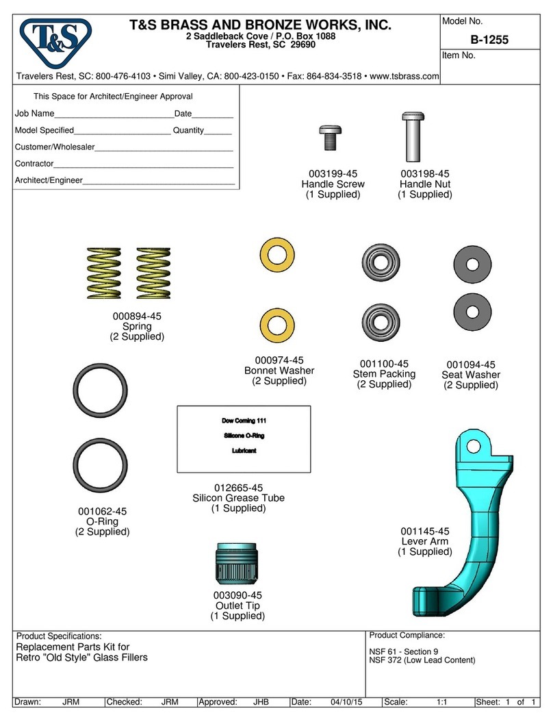 T&S B-1255 User manual