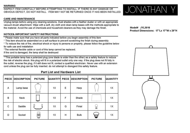 JONATHAN Y JYL3016 User manual JONATHAN Y JYL3016 User manual