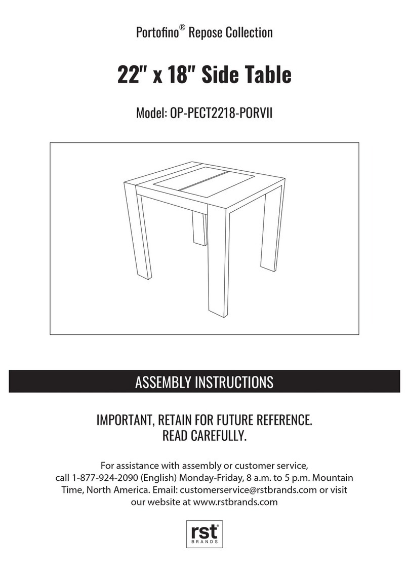 rst brands Portofino Repose OP-PECT2218-PORVII Assembly instructions