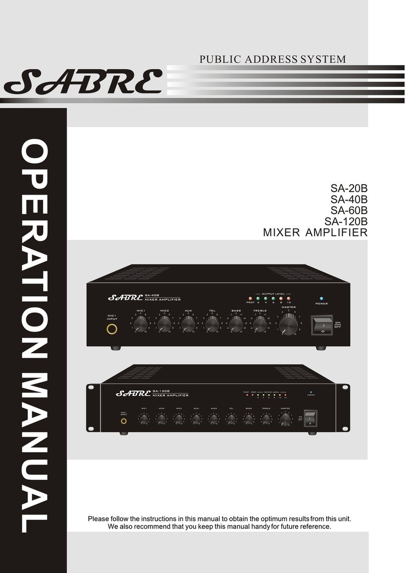 Sabre SA-20B Operation manual