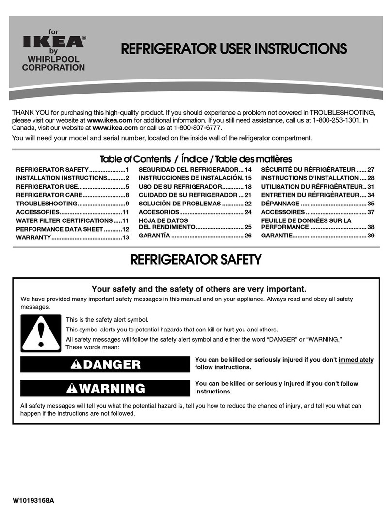 Whirlpool Ikea ID5HHEXTQ00 User instructions