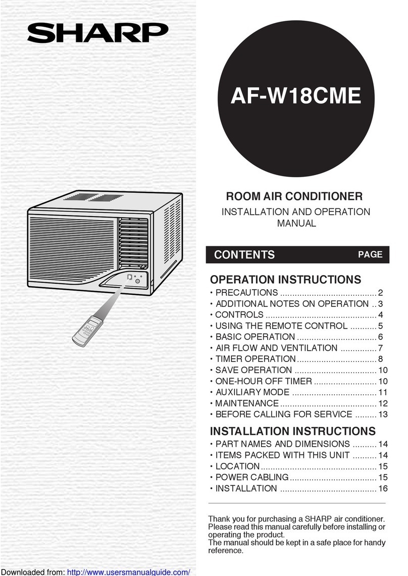 Sharp AF-W18CME User manual