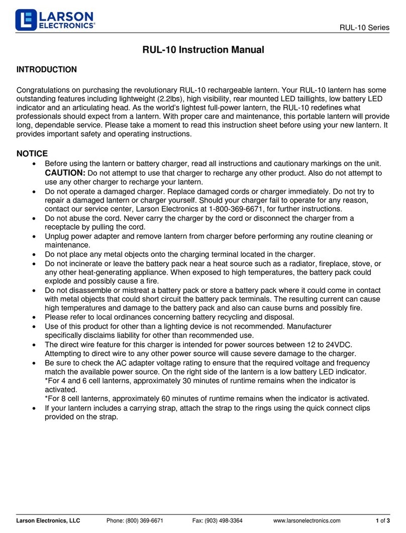 Larson Electronics RUL-10 User manual