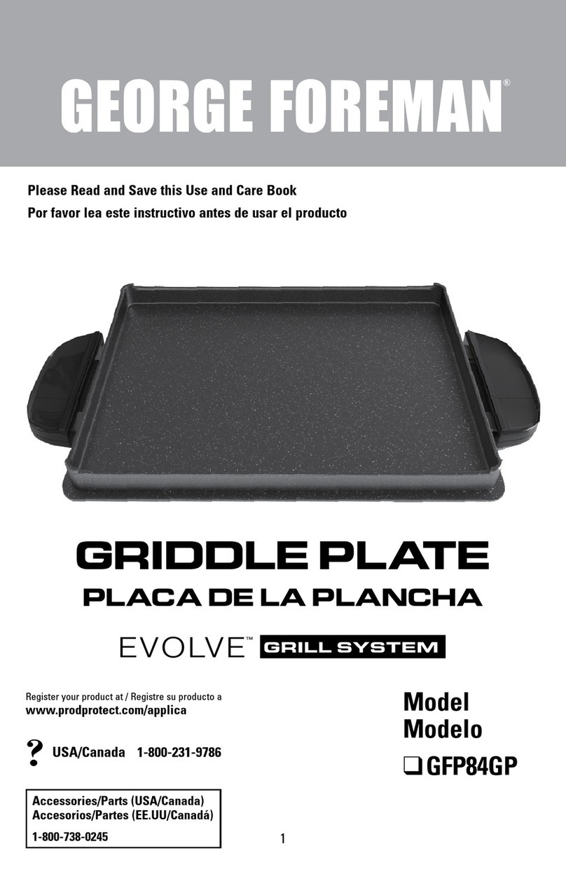 George Foreman Evolve GFP84GP Use and care book