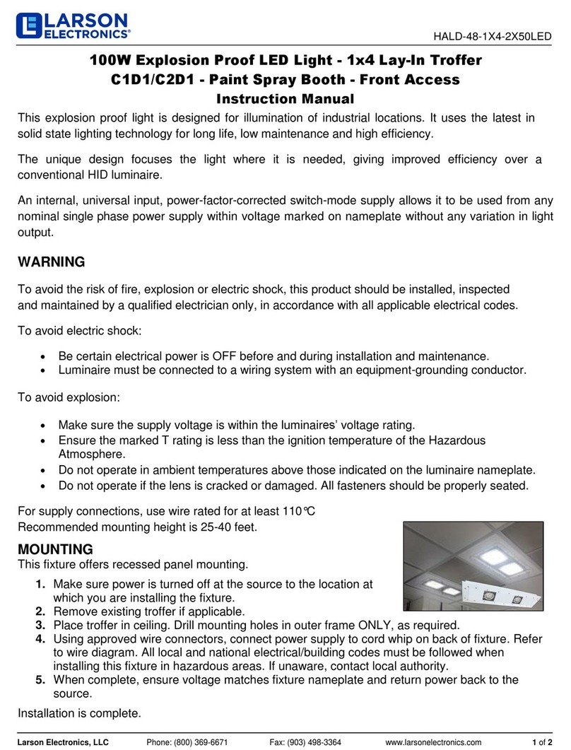 Larson Electronics HALD-48-1X4-2X50LED User manual Larson Electronics HALD-48-1X4-2X50LED User manual