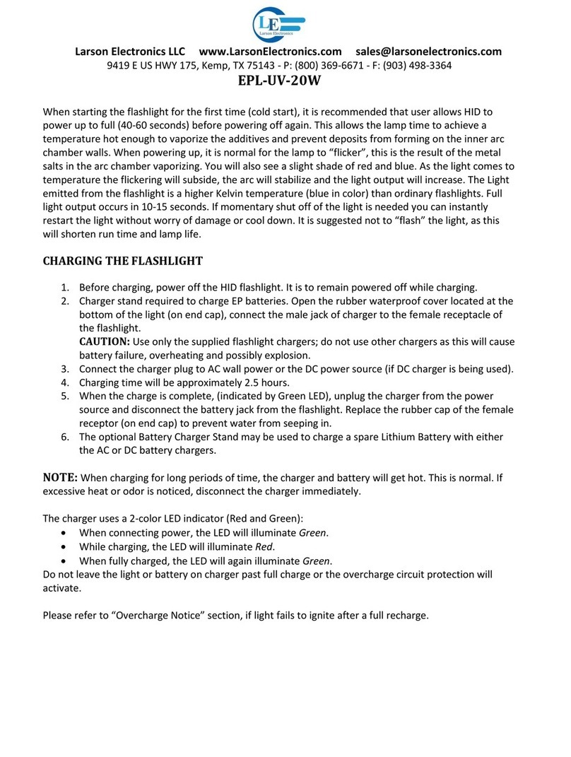 Larson Electronics EPL-UV-20W User manual