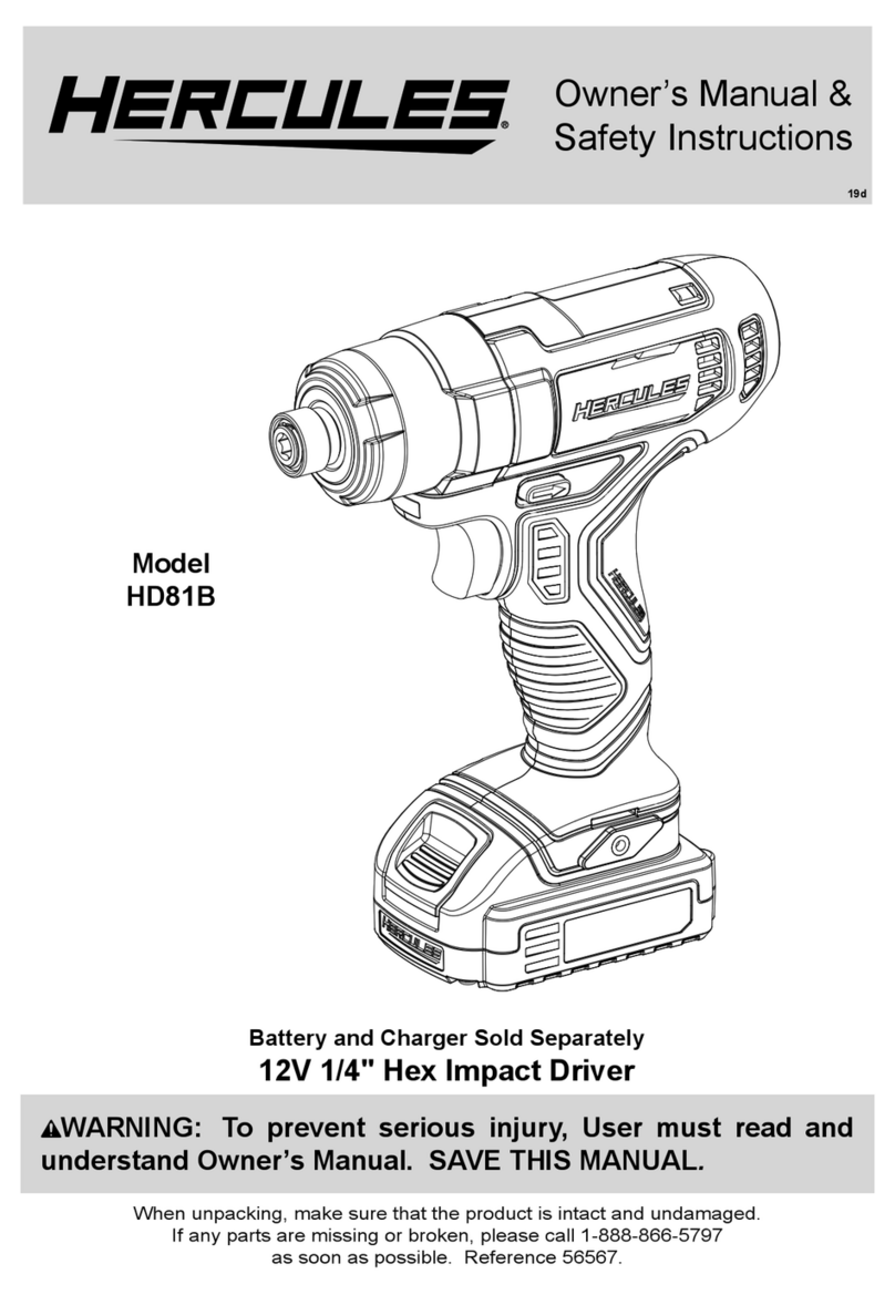Hercules HD81B Owner's manual & safety instructions