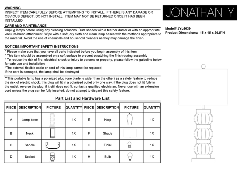 JONATHAN Y JYL4039 quick start guide