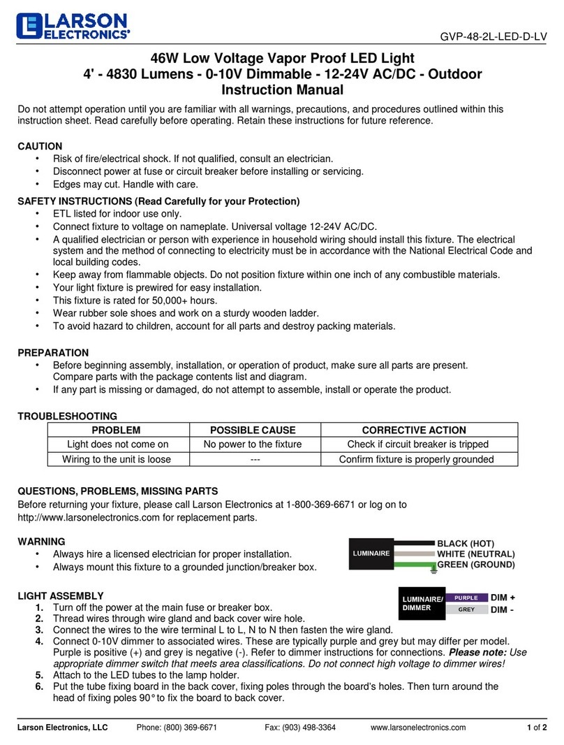 Larson Electronics GVP-48-2L-LED-D-LV instruction manual