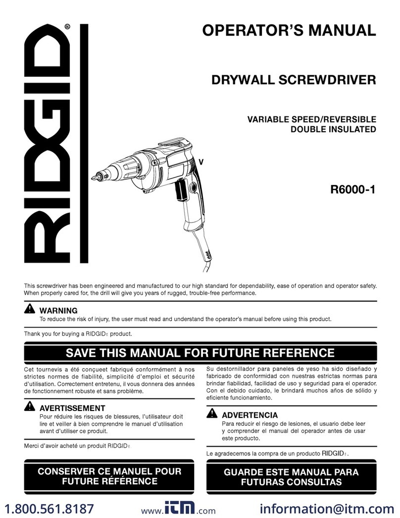 RIDGID R60002 User manual