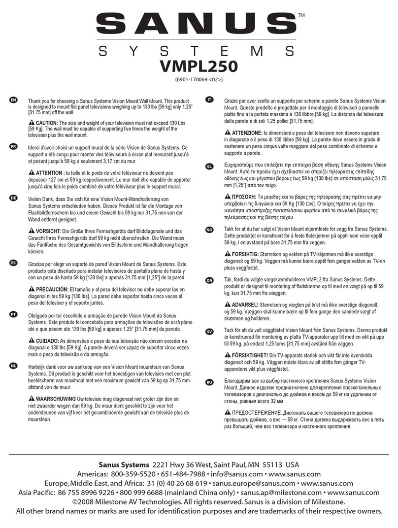 Sanus Systems VMPL250B manual