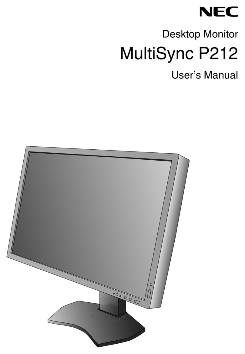 NEC MultiSync P212-BK User manual