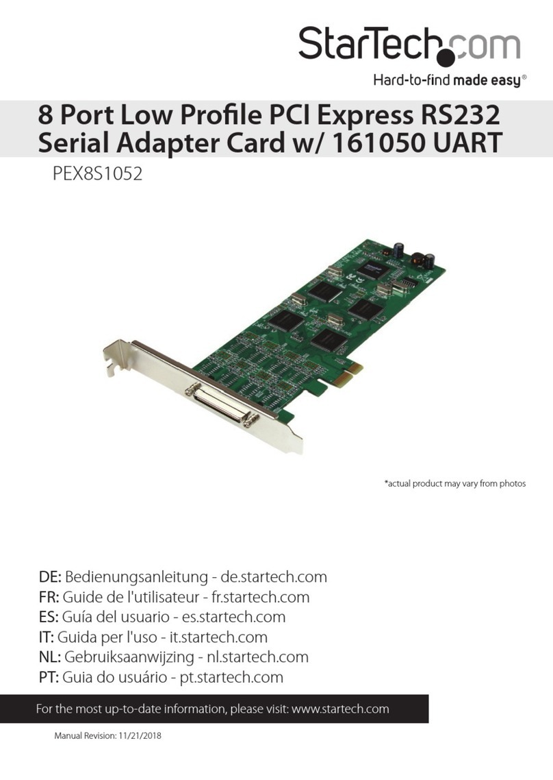 StarTech.com PEX8S1052 User manual